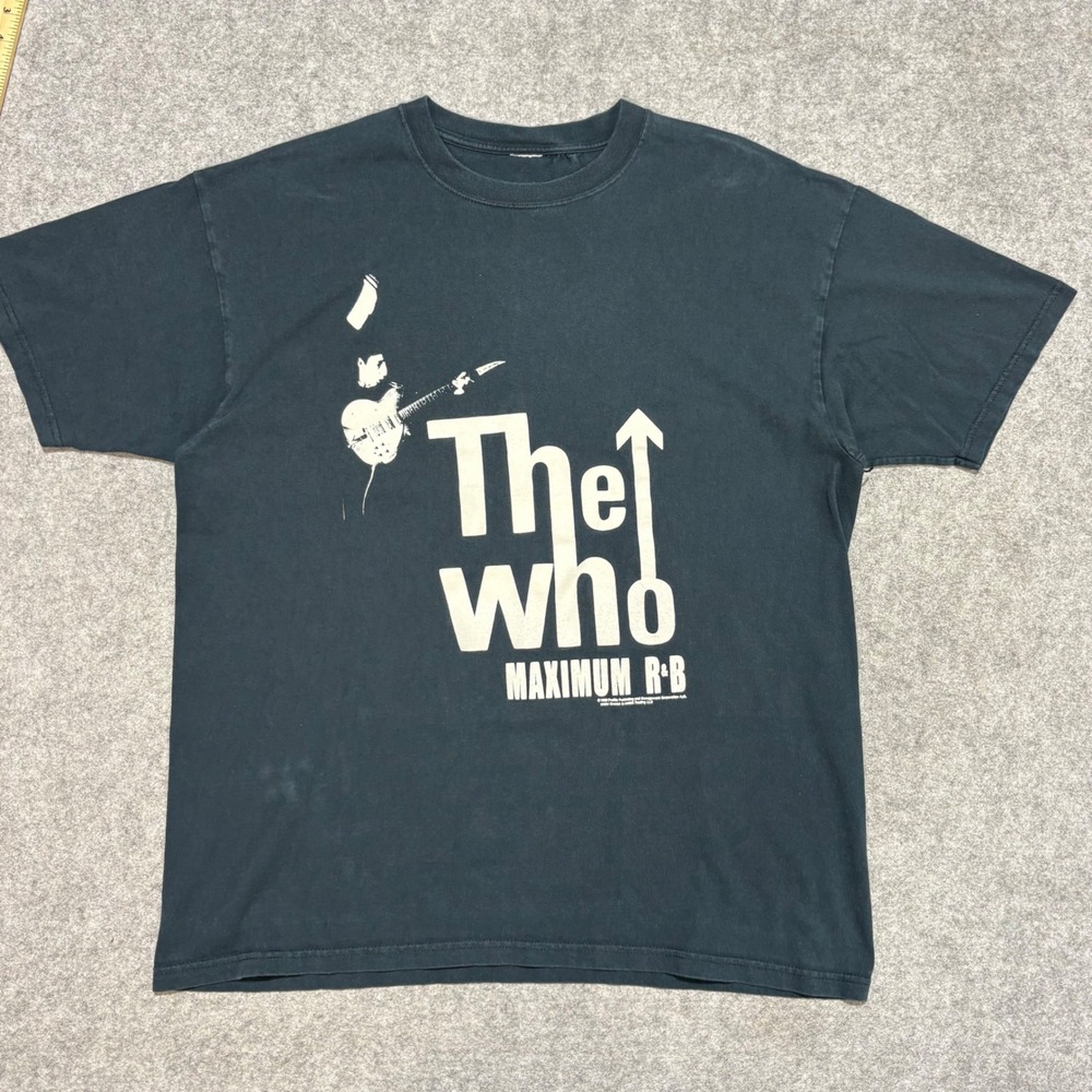 Vintage 1999 The Who Maximum RB Graphic T-Shirt Black Mens XL Rock Band Tee